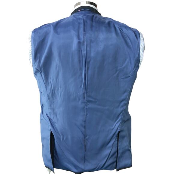 Hart Schaffner Marx HSM Men Size 44S New York Fit Sport Coat Windowpane Grey USA - Picture 11 of 16